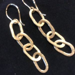 Sterling silver link earrings